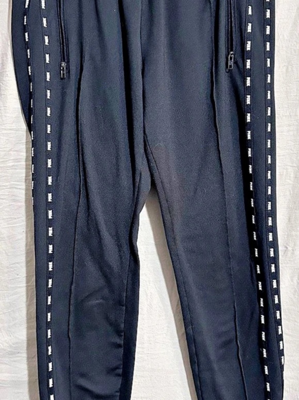 Victoria's Secret PINK track pants Black Track Pants Size Medium Like New